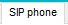 1. "SIP Phone" tab