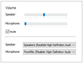 3. Settings for headset and microphone
